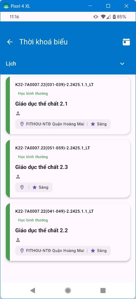 Thời khóa biểu