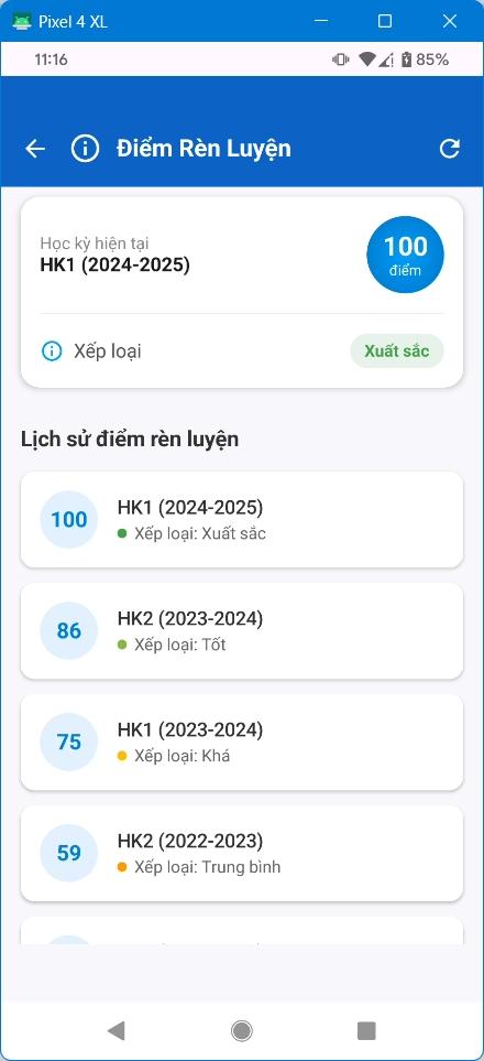 Danh sách điểm học phần
