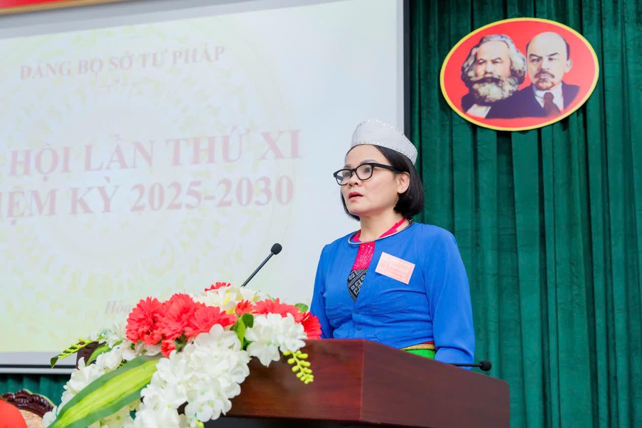 ĐẠI HỘI ĐẢNG BỘ SỞ TƯ PHÁP TỈNH HOÀ BÌNH LẦN THỨ XI, NHIỆM KỲ 2025-2030